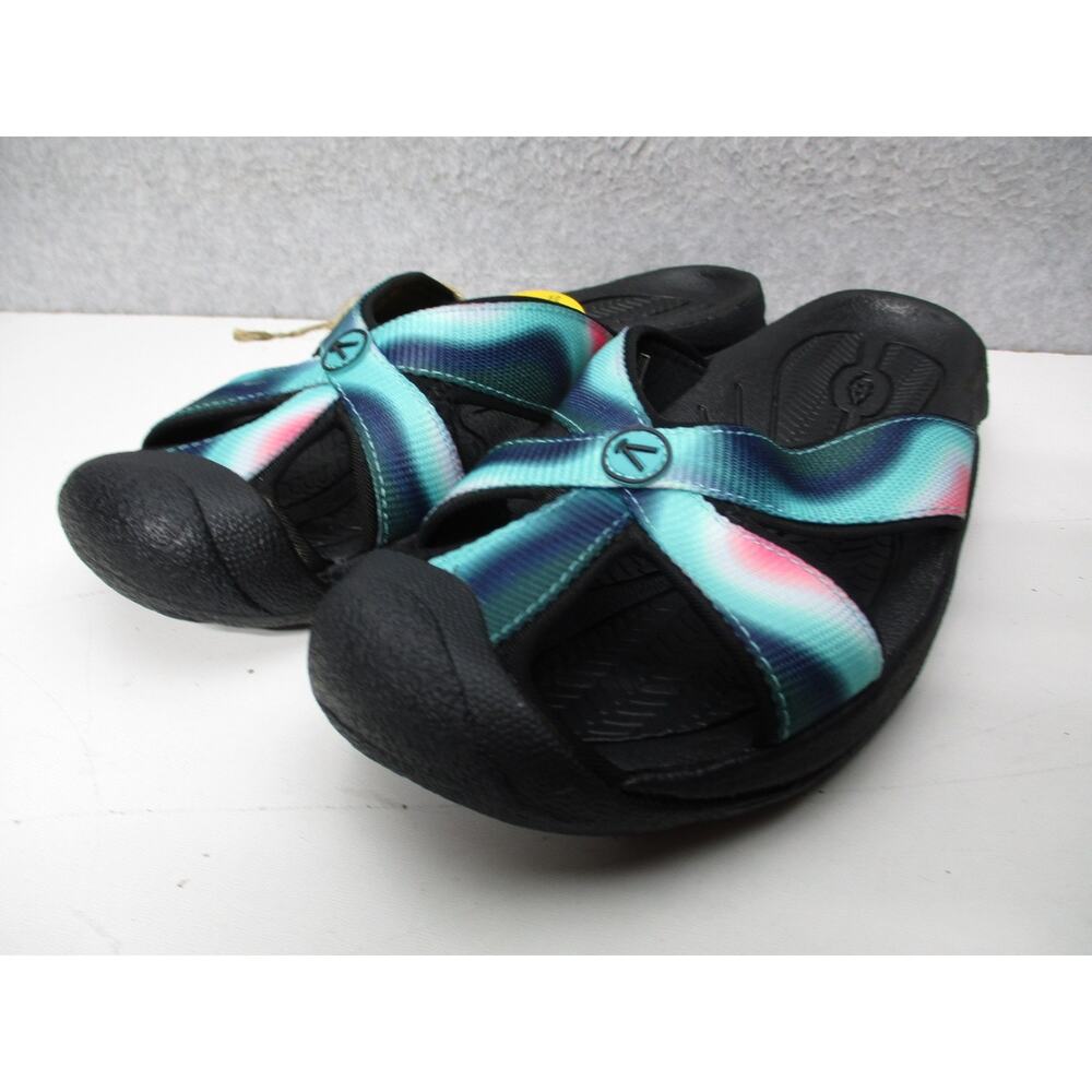Keen Bali Slides Sandals Flip Flops Toe Guard Womens Sz 9 Blue Pink Black - Picture 2 of 7